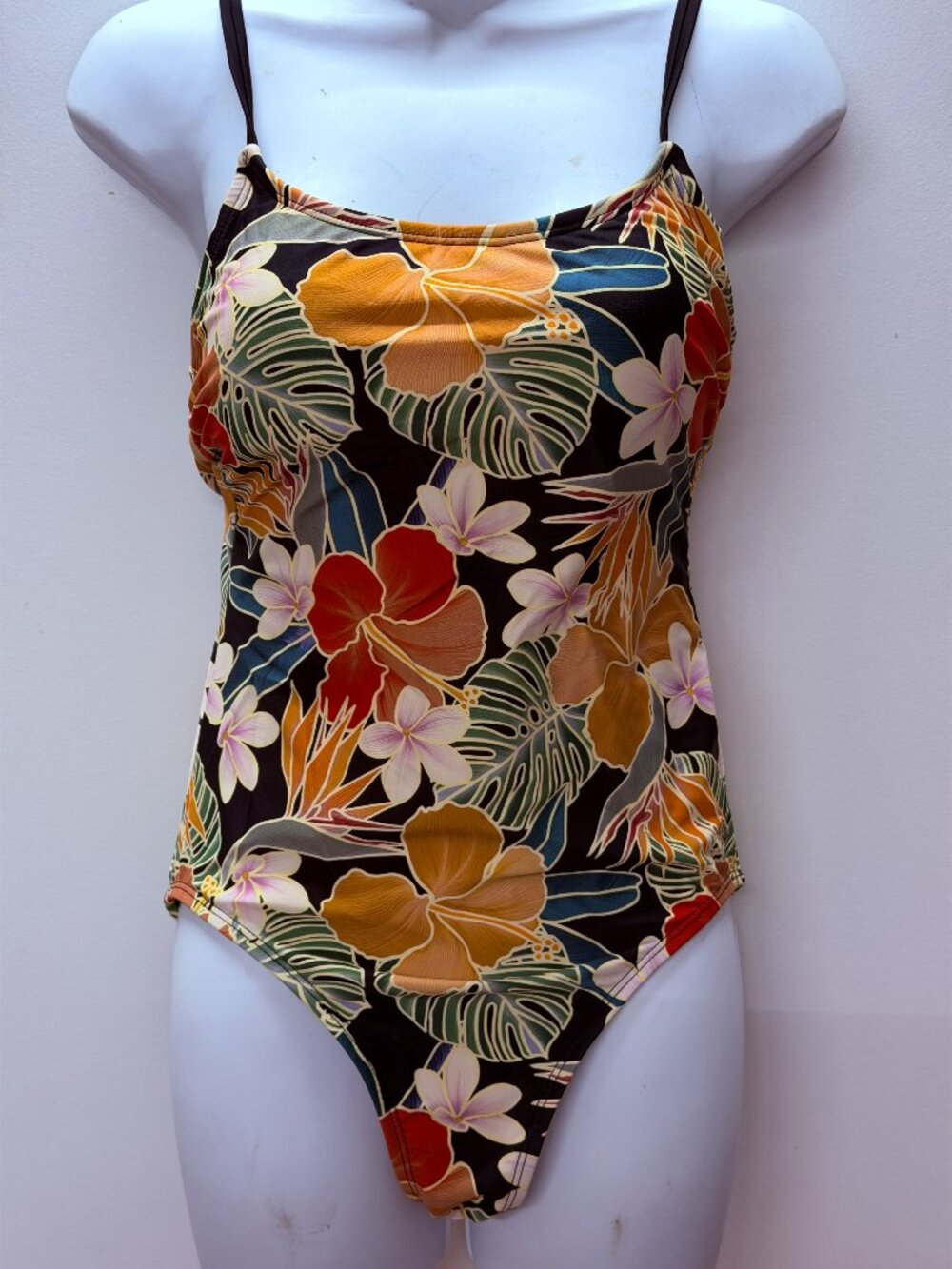 HURLEY Women's Tropical Floral One-Piece SwimSuit Sz Small